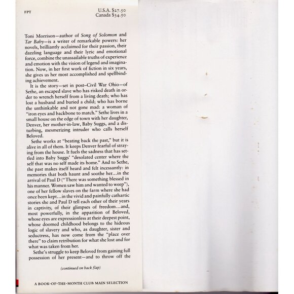 Signed Beloved by Toni Morrison, 1999 HC DJ, Pulitzer Winner, Clean Copy - Picture 6 of 10